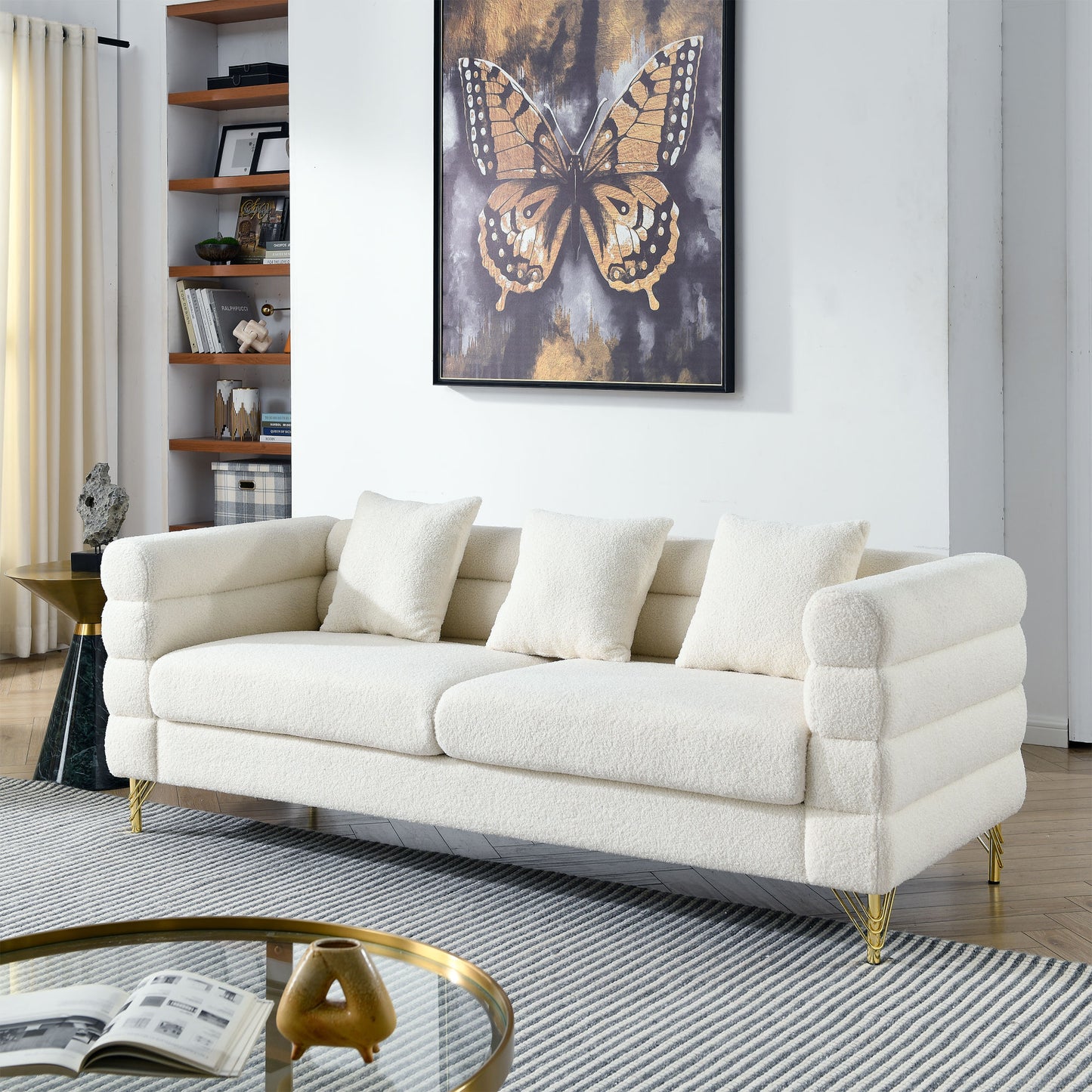 81 Inch 3 Seater Sectional Sofa